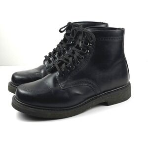 Rubicon Mens Black Leather Lace Up Work Boots Size 8.5 Wide Utility Work Gunge